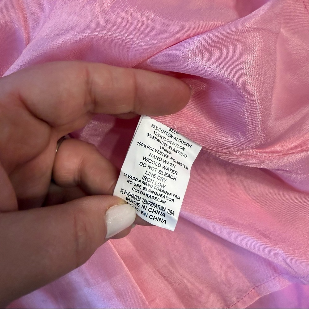 &merci Pink Puff Sleeve mini dress Dress size small - Picture 4 of 7